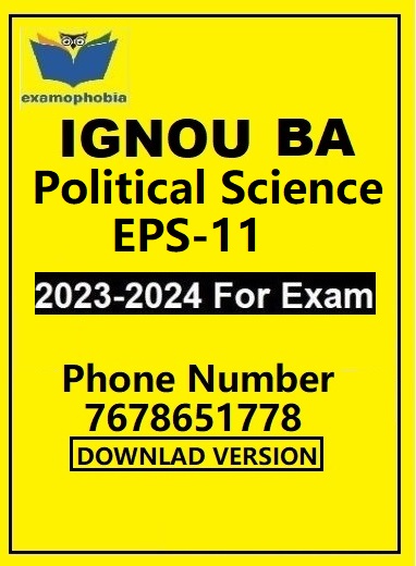 IGNOU BA Political Science EPS 11