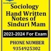 Sociology Hand Written Notes of Sinduri Mam