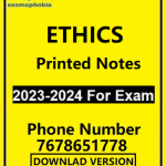 Ethics Printed Notes Drishti
