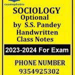 Sociology S.S. Pandey Optional Handwritten Class Notes Hindi
