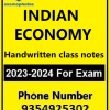 Indian Economy- Handwritten Class Notes by Vajiram And Ravi