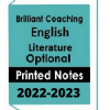 Brilliant Tutorials IAS English Literature Optional Printed Notes 2022