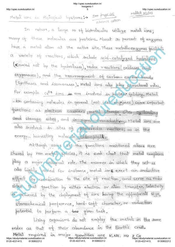 Chemistry Paper 1 Physical And Inorganic Chemistry Handwritten Notes Ias Topper Abhijeet Agarwal