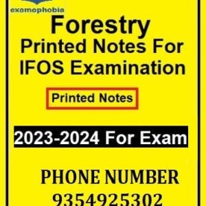 EVOLUTION Forestry Printed Notes For IFoS Examination