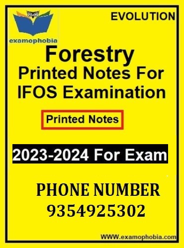 EVOLUTION Forestry Printed Notes For IFoS Examination