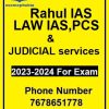 Rahul’s Printed Notes LAW IASIAS,PCS JUDICIAL services