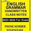 ENGLISH GRAMMAR Class notes