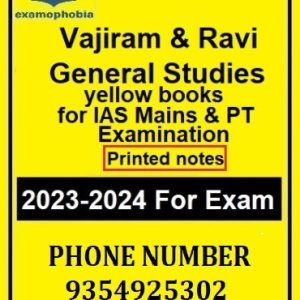 General Studies Printed notes Vajiram & Ravi yellow books for IAS Mains & PT Examination