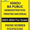 IGNOU BA Public Administration Printed Material