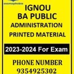 IGNOU BA Public Administration Printed Material