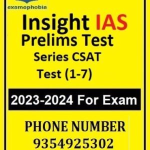 Insights on India Prelims Test Series 2022 CSAT Test 1 to 7